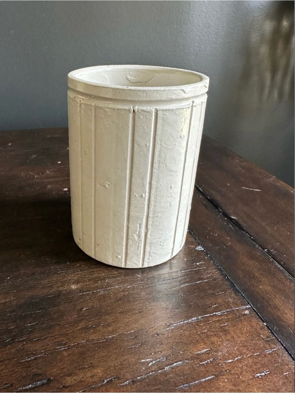 Cream Textured Ceramic Planter